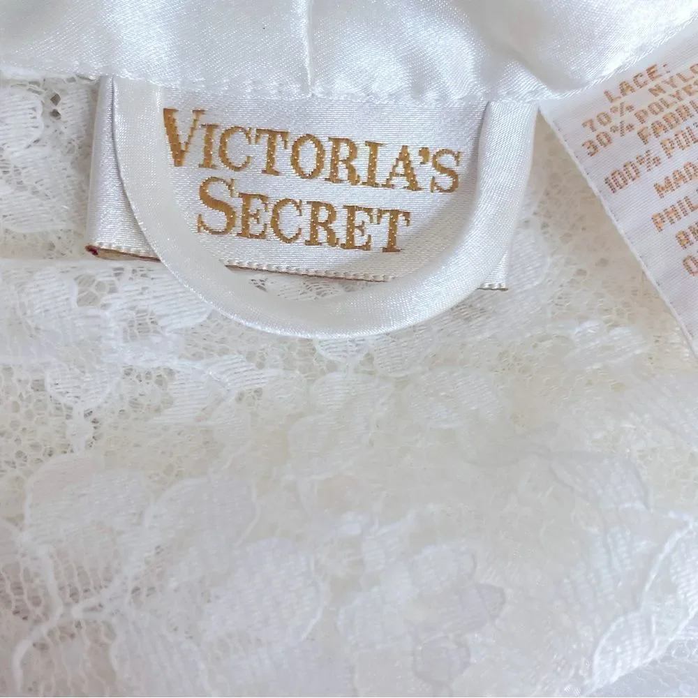 Victoria Secret Lace Robe Vintage Gold Label One Size